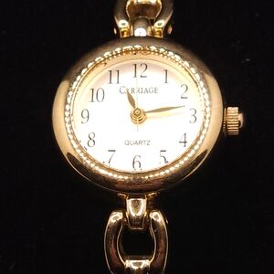 gold-tone Carriage by Timex women's quartz watch